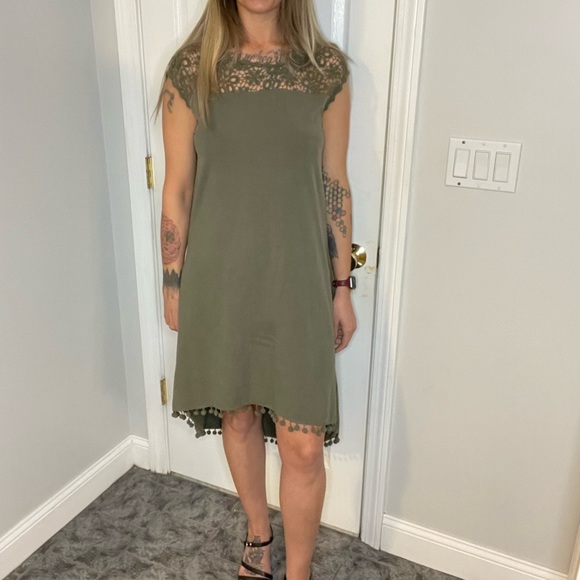 Skye’s The Limit Green High-Low Tassel Dress - Picture 2 of 12